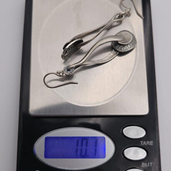 Sterling Silver Retired Silpada Brushed Earrings A2031 - Picture 6 of 6